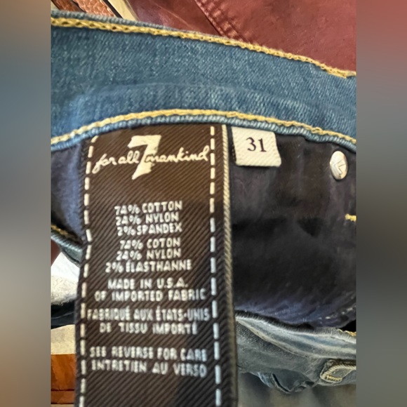 7 for all mankind cuffed denim shorts - Picture 2 of 3